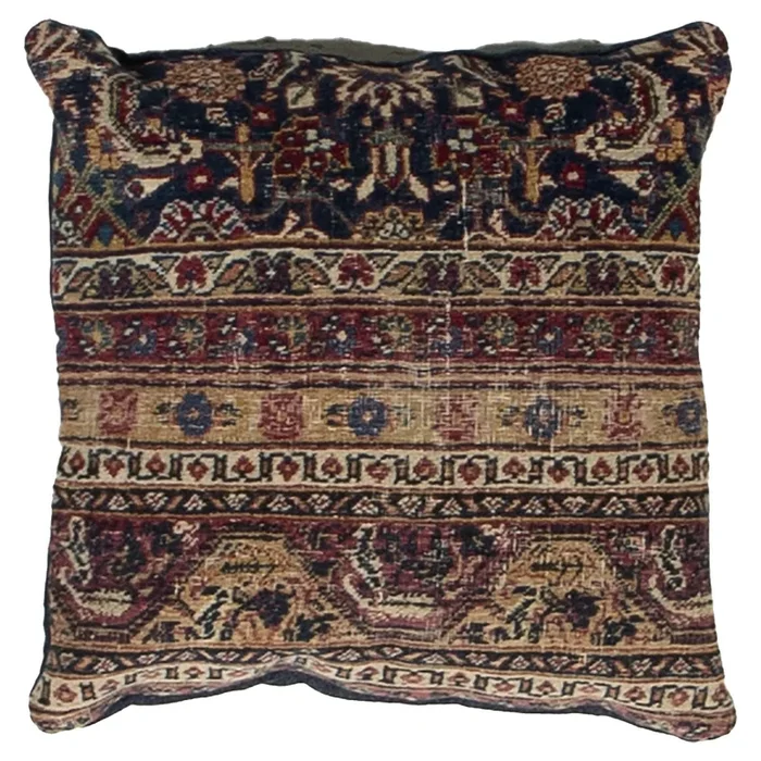 19″ x 19″ x .5″ Antique Pillow Collection Traditional Wool Pillow #016702