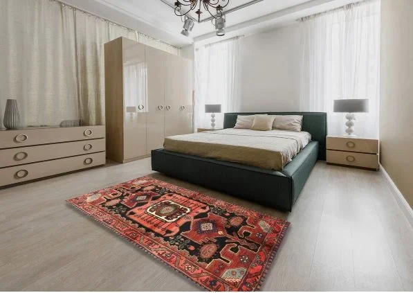 7×9 Rust Pink Traditional Persian Area Rug