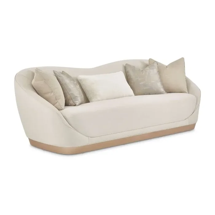AICO by Michael Amini – La Rachelle Sofa – Icicle/Champagne – 9034815-ICICL-136