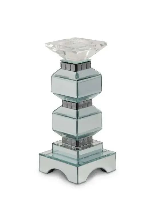 AICO by Michael Amini – Montreal – 2-Tier Mirrored Candle Holder with Crystals, Pack of 2 – FS-MNTRL154-PK2