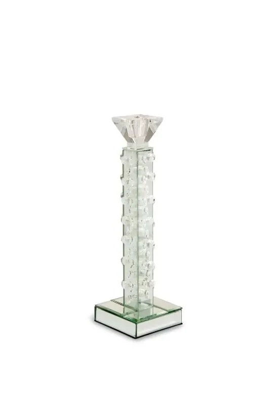AICO by Michael Amini – Montreal – Slender Mirrored Crystal Candle Holder Small, Pack of 6 – FS-MNTRL159S-PK6