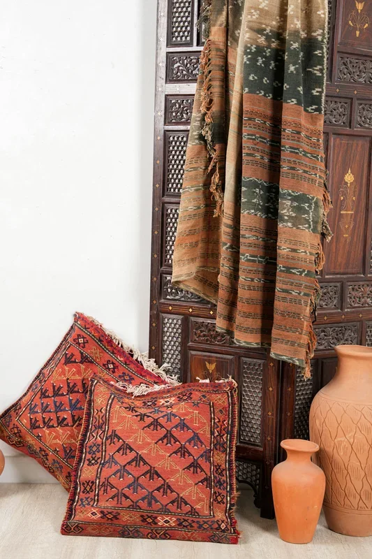 Antique Turkish Cecim Kilim Cushion 1’7″ x 1’7″