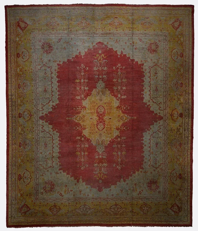Antique Turkish Oushak Rug – 11’7″ x 13’7″
