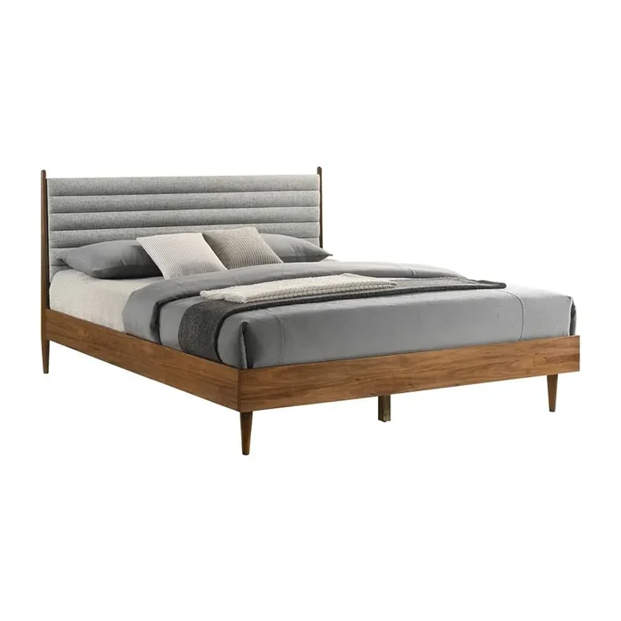 Armen Living – Artemio King Platform Wood Bed Frame in Walnut Finish – LCARBDKGWAL