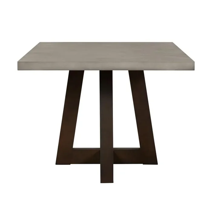 Armen Living – Elodie Gray Concrete and Dark Gray Oak Rectangle Dining Table – LCELDICCGR