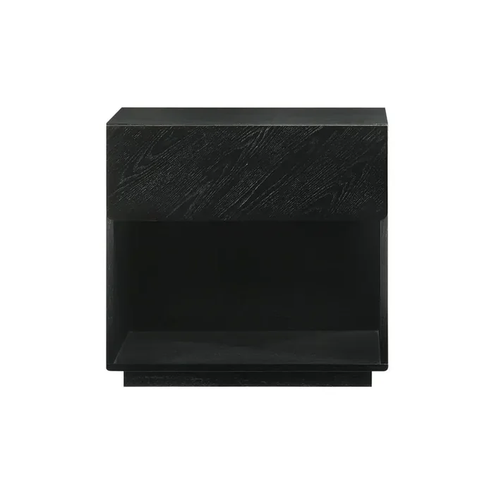Armen Living – Petra 1 Drawer Wood Nightstand in Black Finish – LCPTLABLK
