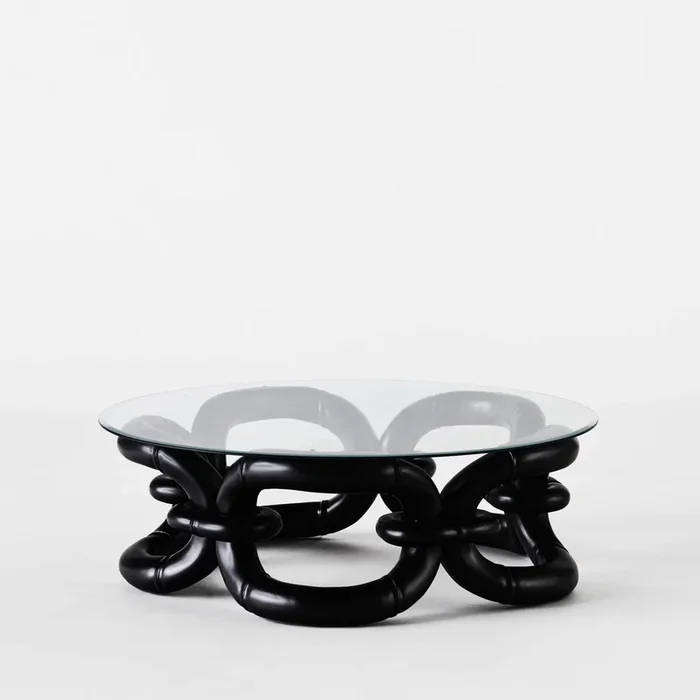 Bamboo Bracelet Sofa Table Black
