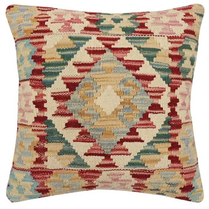 Bohemian Brent Turkish Hand-Woven Kilim Pillow