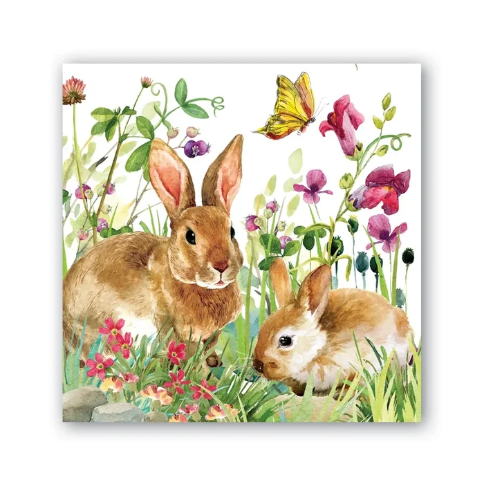 BUNNY MEADOW PAPER LUNCHEON NAPKINS