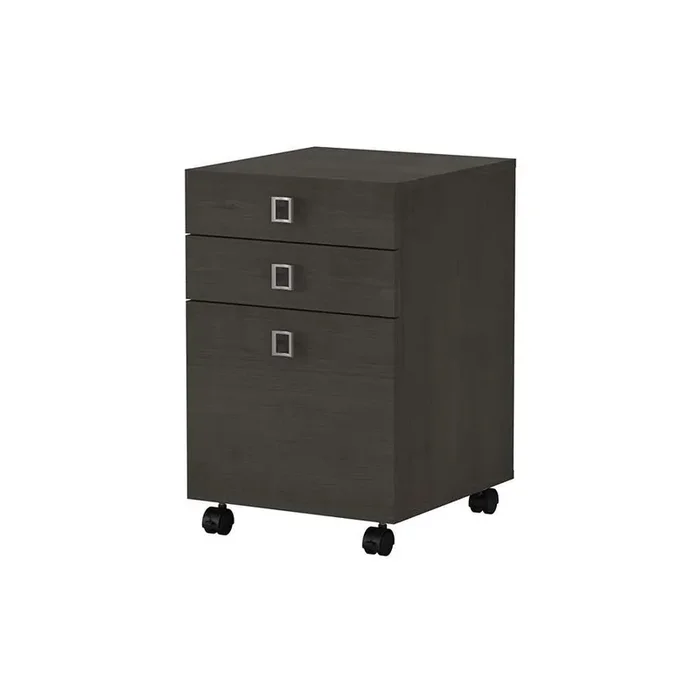 Bush Business Furniture – Echo 3 Drawer Mobile File Cabinet in Charcoal Maple – KI60301-03