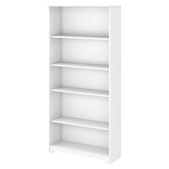 Bush Furniture – Cabot 5 Shelf Bookcase in White – WC31966
