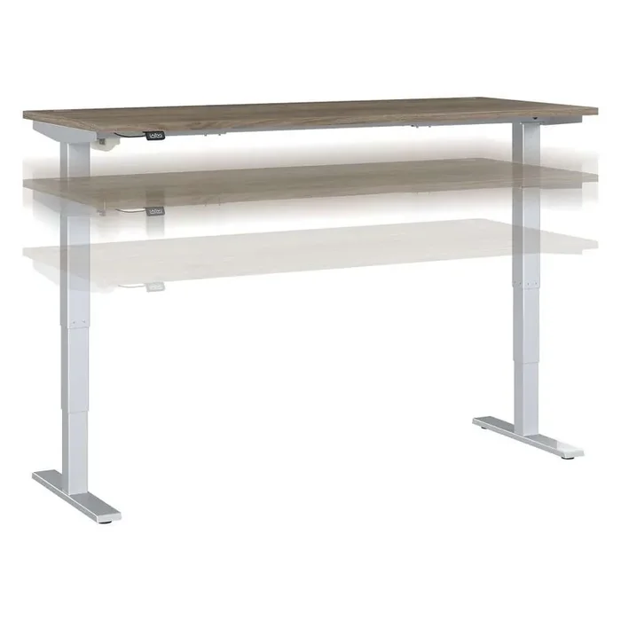 Bush Furniture – Move 40 Series 72W x 30D Electric Height Adjustable Standing Desk in Modern Hickory – M4S7230MHSK