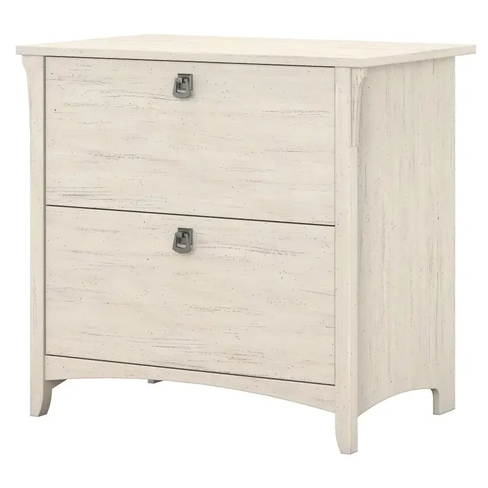 Bush Furniture – Salinas Lateral File Cabinet in Antique White – SAF132AW-03
