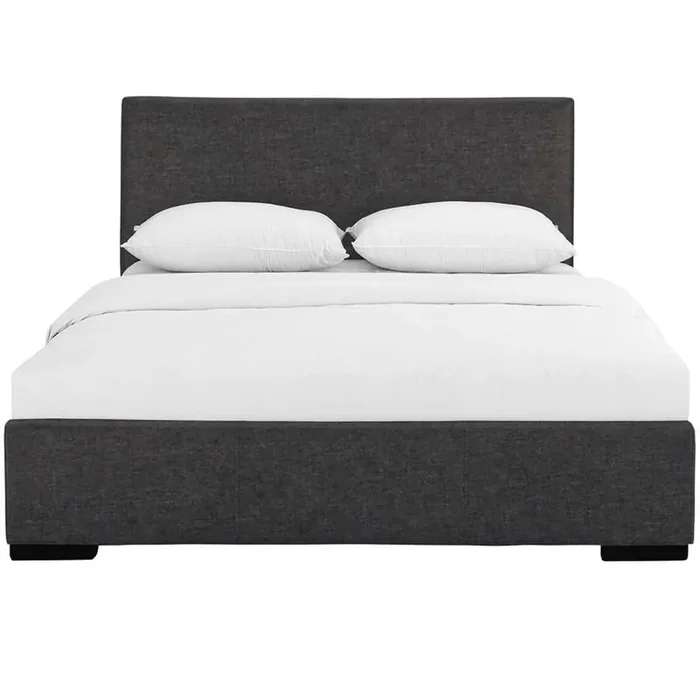 Camden Isle – Hindes King Grey Upholstered Platform Bed – 86343