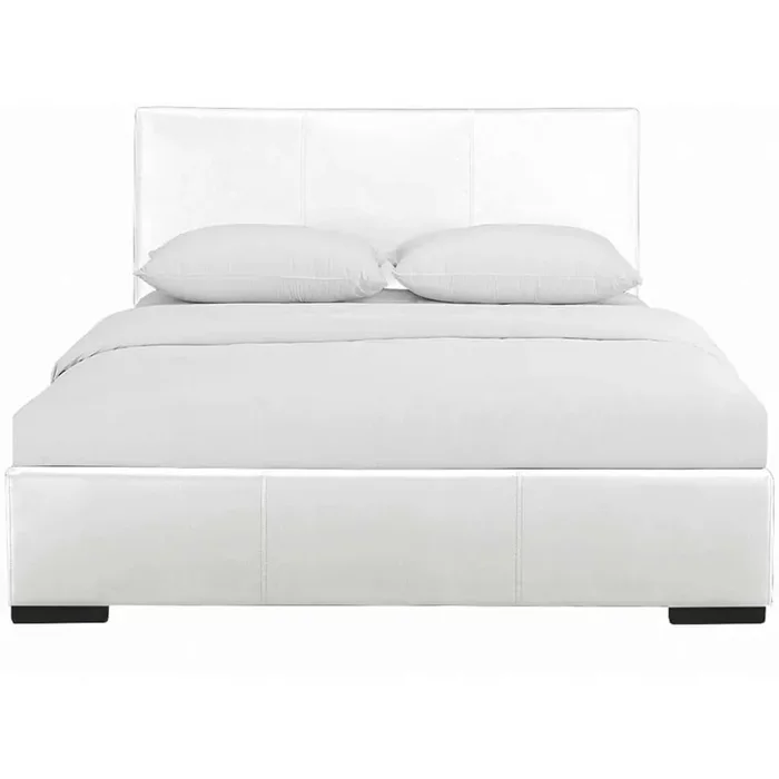 Camden Isle – Hindes King White Upholstered Platform Bed – 86345