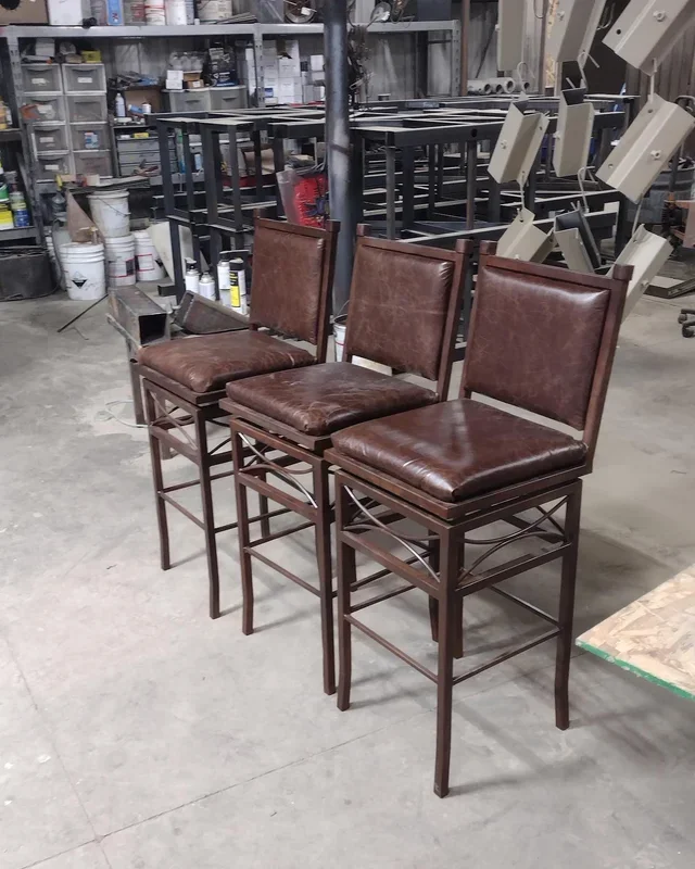 Classic Rustic Armless Bar Chair