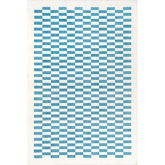 Cristina Checkered Machine Washable Area Rug