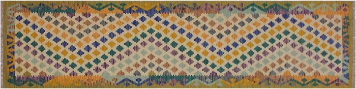 Eclectic Turkish Kilim Brianne Hand-Woven Wool Runner – 2’11” x 9’7”