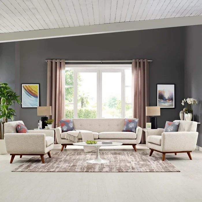 Engage Armchairs and Sofa Set of 3 by Modway