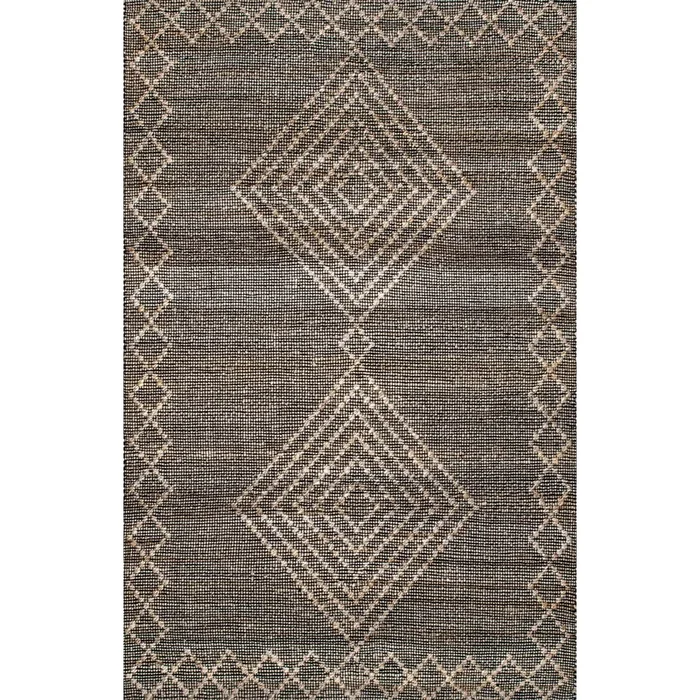 Everlee Diamond Border Jute Area Rug