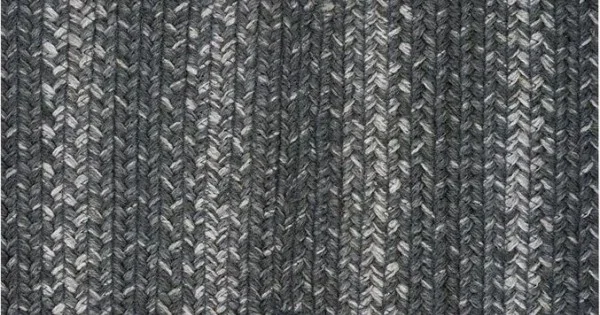 Homespice Decor Jute Braided Grey Cloud Grey 515858 6 ft. X 9 ft. Rect Rug