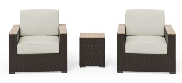 HomeStyles Furniture – Outdoor Side Table and Arm Chair Pair – 6800-11D-T