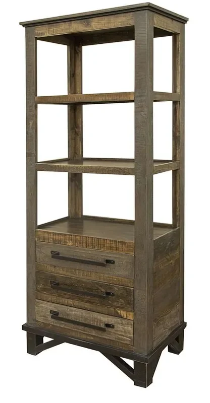 IFD – Loft Brown 3 Drawers Pier / Bookcase – IFD6441PIR