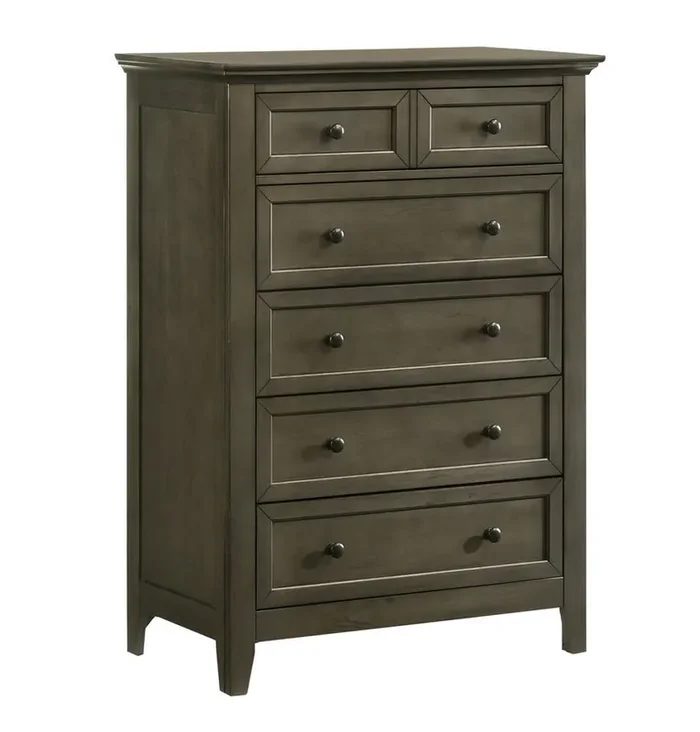 Intercon Furniture – San Mateo Youth Chest, 5 Drawer in Gray – SM-BR-N4305-GRY-C
