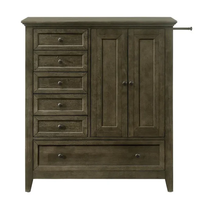 Intercon Furniture – San Mateo Youth Chifferobe in Gray – SM-BR-N4305C-GRY-C