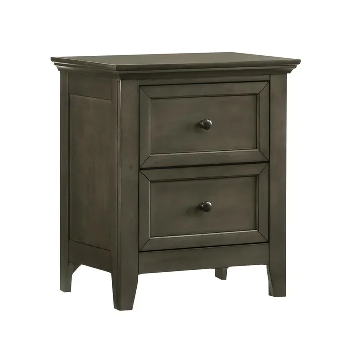 Intercon Furniture – San Mateo Youth Nightstand, 2 Drawer in Gray – SM-BR-4302-GRY-C