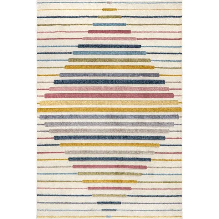 Jaelynn Diamond Striped Kids Area Rug