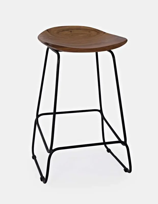 Jofran – Natures Edge Solid Acacia Counter Height Backless Stool (Set of 3) – Chestnut – 1781-BS160KD3PC
