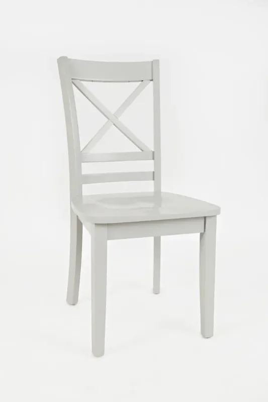 Jofran – Simplicity X Back Dining Chair in Dove Grey (Set of 2) – 252-806KD