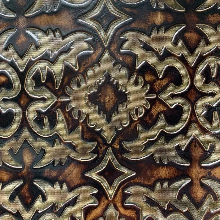 Laredo Brown Embossed Leather