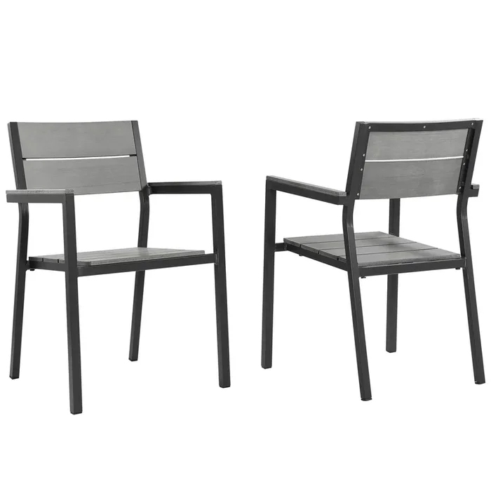 Maine Dining Armchair Outdoor Patio Set of 2 by Modway