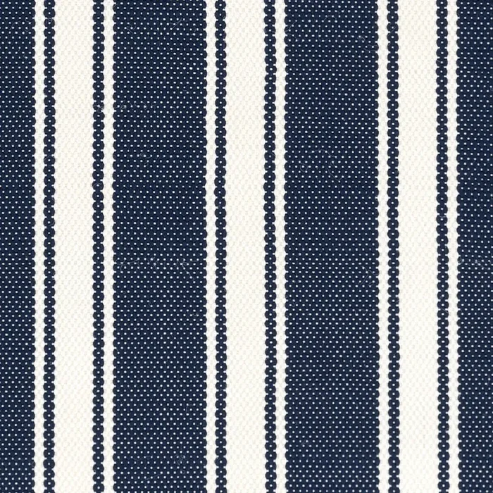 Maysville Stripe Woven Indoor/Outdoor Custom Rug Swatch | Navy