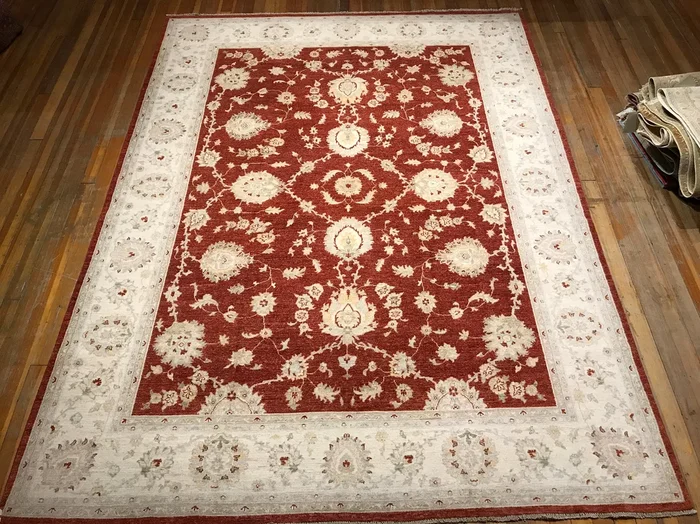 Mushad, Hand-knotted, Natural Dyes, Hand-spun Wool, 12×9