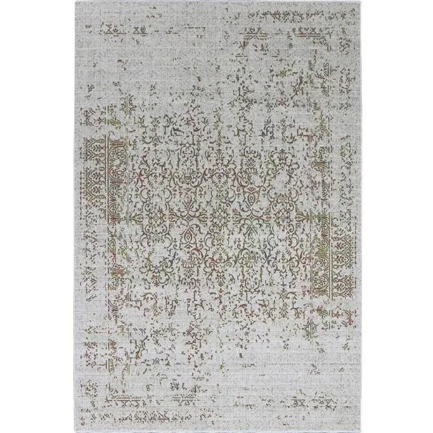 Pacific Turkish Distressed Rug with Green and Orange