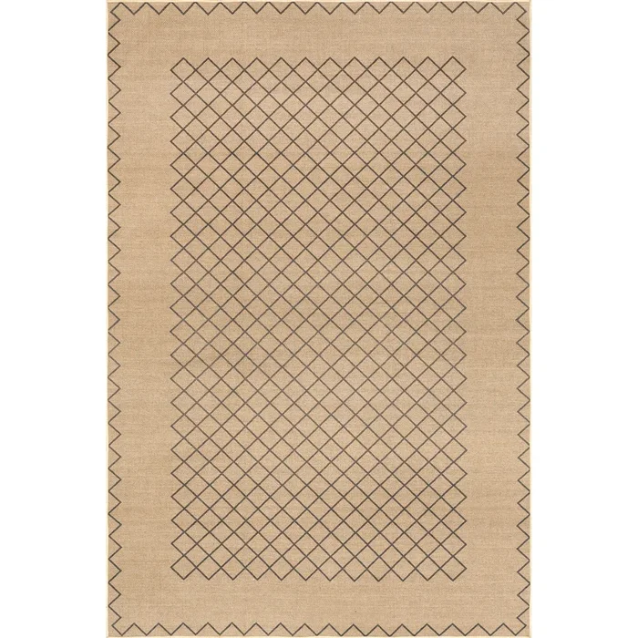 Rosita Tribal Trellis Easy-Jute Machine Washable Area Rug