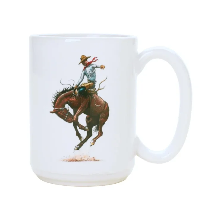 Saddle Bronc Art Coffee Mug