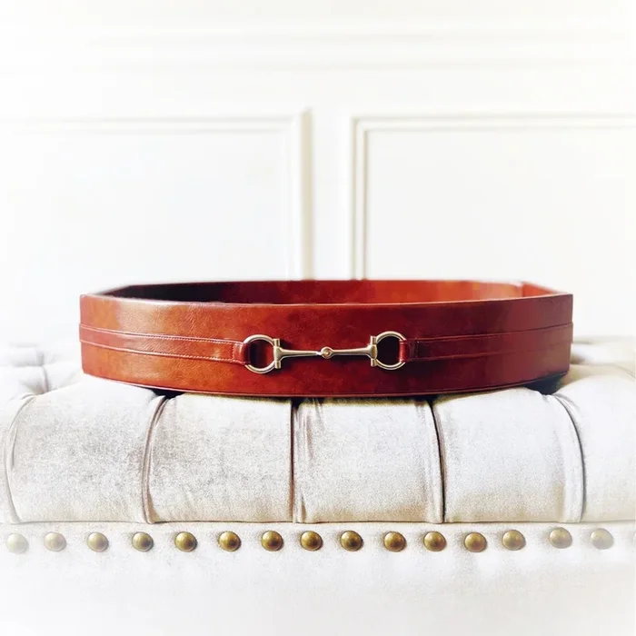 Snaffle Bit Vegan Leather Presentation Tray