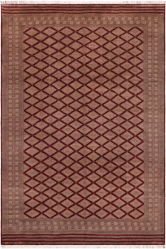 Southwestern Bokhara Inga Red/Lt. Brown Wool Rug – 10’0” x 12’0”