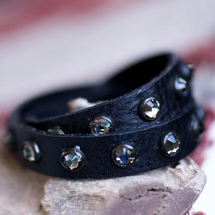 Swarovski Black Diamond Double Wrap Bracelet