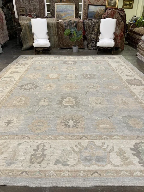Turkish Oushak Rug – 12′ x 15’2″