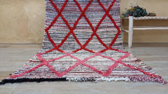 Vintage Boucherouite Rug – 175 x 110 cm || 5.74 x 3.61 feet