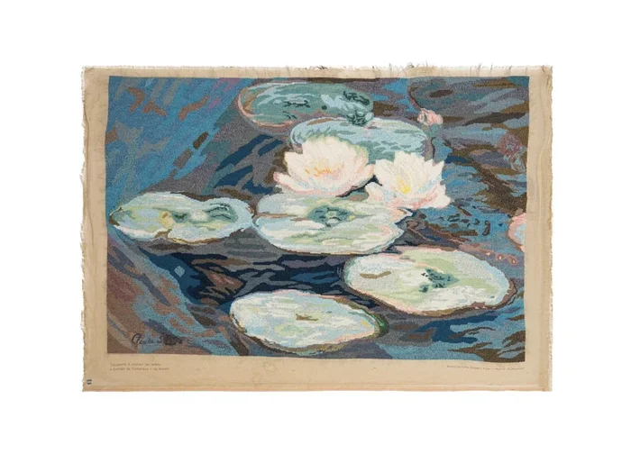Vintage French Needle Point Tapestry 3’8″ x 2’6″