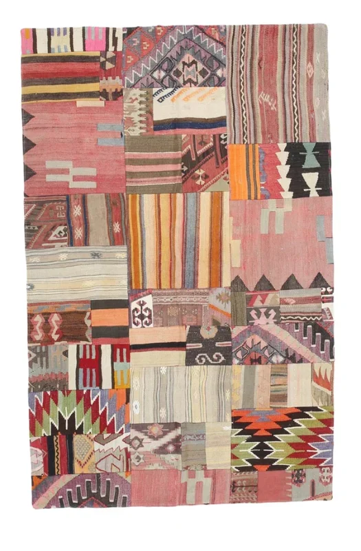 Vintage Kilim Patchwork 4’2″ x 6’8″ ft