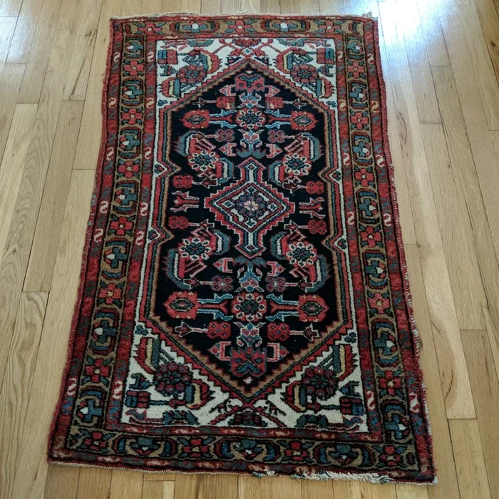 Vintage Rug, 2′ 6 x 4′ 2 Blue