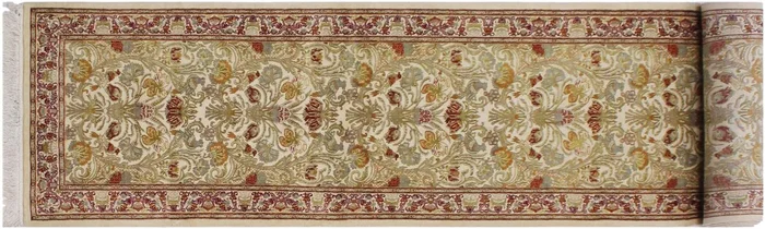 William Heritage Millicen Ivory/Rust Wool Runner – 2’7” x 11’11”